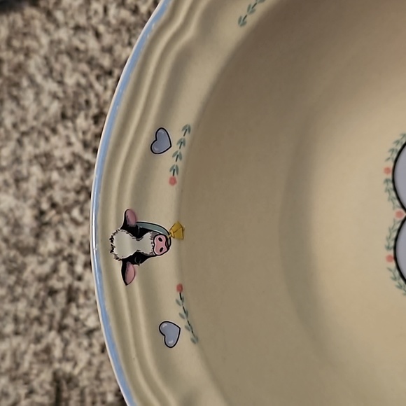 Set of 2 Rimmed bowls. Buttercup by Tienshan. - Picture 3 of 5